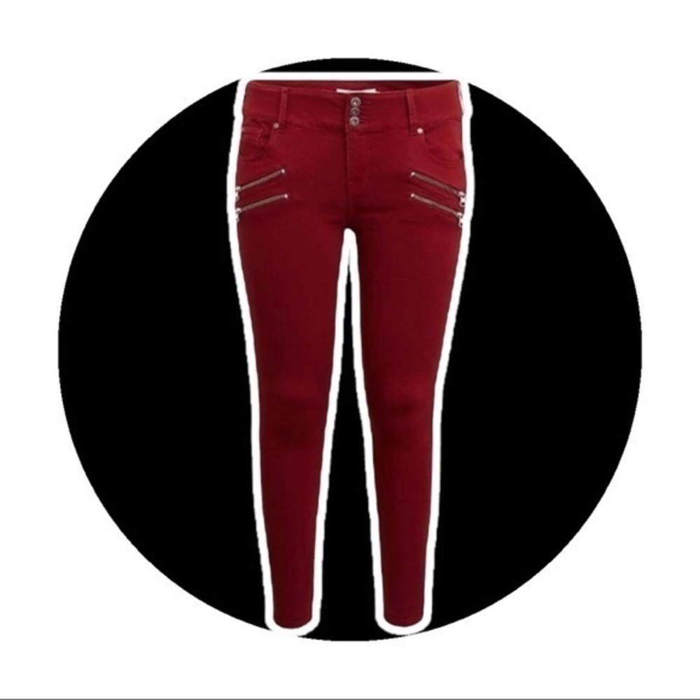 TORRID JEGGING - SUPER STRETCH DARK RED NWOT - Picture 2 of 6